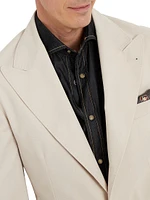 Comfort Cotton and Cashmere Gabardine Deconstructed Blazer