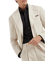 Comfort Cotton and Cashmere Gabardine Deconstructed Blazer