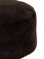 Shearling Pillbox Hat