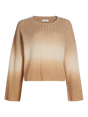 Cashmere Dip-Dye Crewneck Sweater