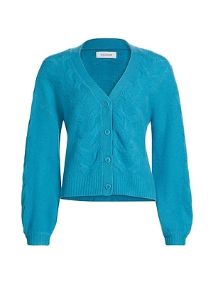 Cashmere Airy Cable-Knit Cardigan