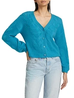 Cashmere Airy Cable-Knit Cardigan