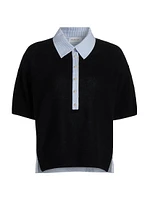 Hybrid Short-Sleeve Polo Top