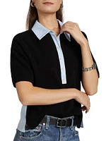 Hybrid Short-Sleeve Polo Top