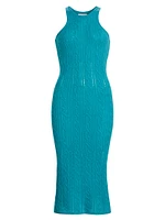 Cashmere Cable-Knit Body-Con Dress