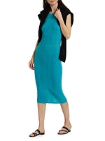 Cashmere Cable-Knit Body-Con Dress