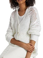 Luxe Cotton Pointelle Cardigan