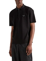 Piqué Polo Shirt with Re-Nylon Details