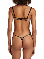 Ondule Embroidered Lace Underwire Balconette Bra