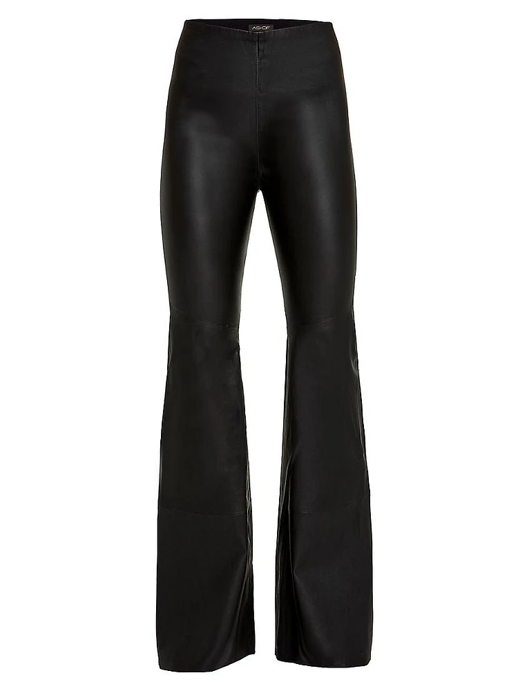 Kat Stretch Leather Bell Leggings