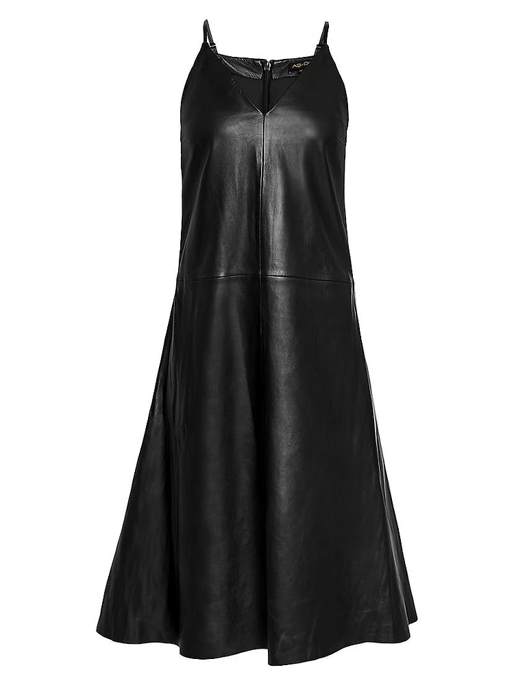 Kat Leather Slip Dress