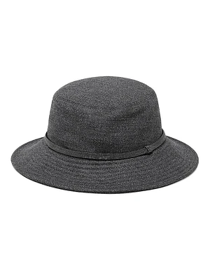 Virgin Wool Bucket Hat with Shiny Band