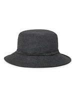 Virgin Wool Bucket Hat with Shiny Band