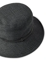 Virgin Wool Bucket Hat with Shiny Band