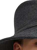 Virgin Wool Bucket Hat with Shiny Band