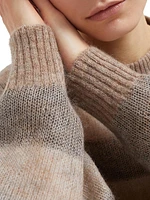 Striped Mohair and Wool Double Layer Sweater