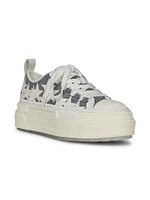 Platform Stars Court Low Denim Sneakers