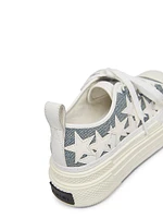 Platform Stars Court Low Denim Sneakers