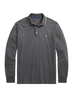 Cotton Long-Sleeve Polo Shirt