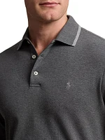 Cotton Long-Sleeve Polo Shirt