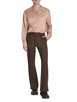 Tailored Flare Wool Trousers