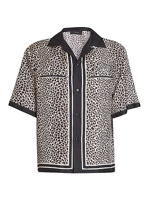 MA Leopard Silk Bowling Shirt