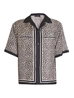 MA Leopard Silk Bowling Shirt