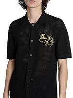 Amiri Bowling Crotchet Polo Shirt