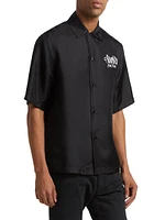 Amiri Credits Silk Bowling Shirt