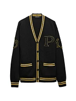 Wool and Cashmere Cardigan with Patches