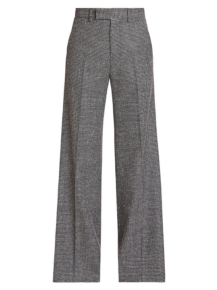 Houndstooth Relaxed Flared Pants