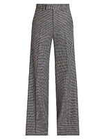 Houndstooth Relaxed Flared Pants