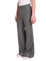 Houndstooth Relaxed Flared Pants