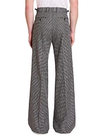 Houndstooth Relaxed Flared Pants