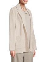 Notch Lapel Long Blazer