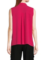 Silk Sleeveless Shirt