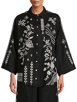 Francis Embroidered Linen Shirt