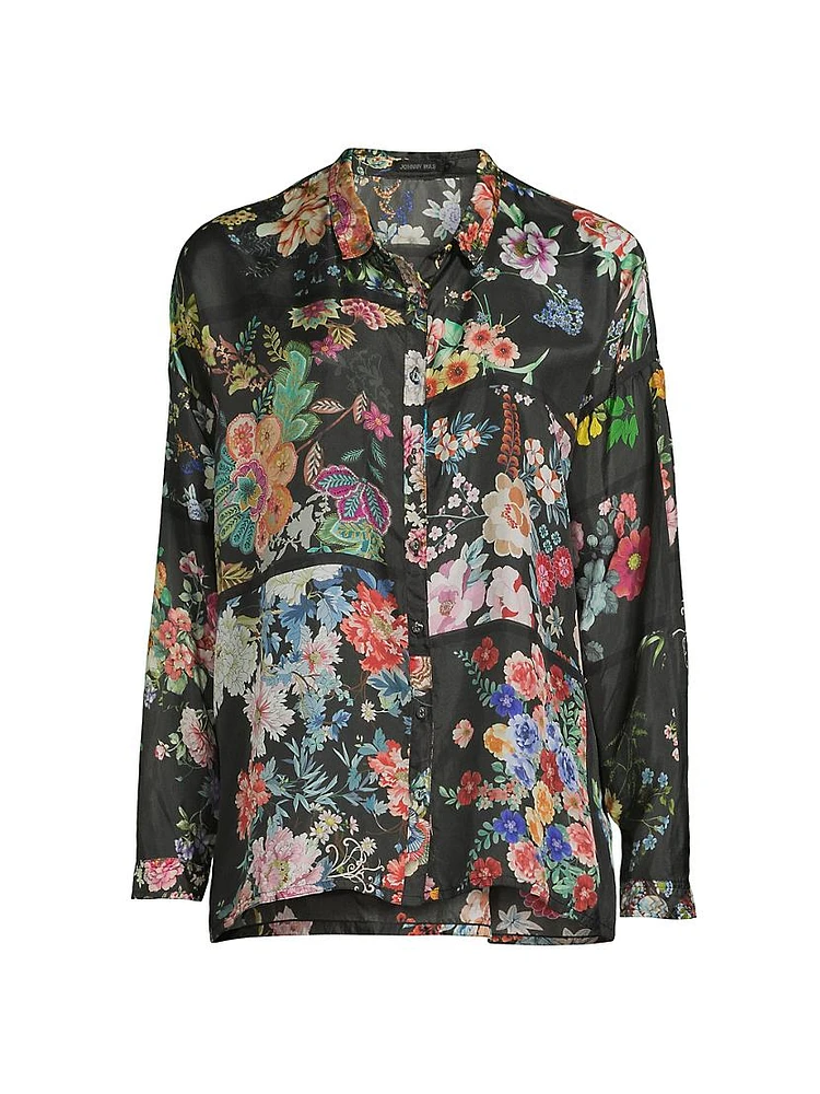 The Audrey Oversized Silk Shirt