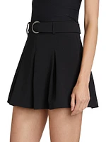 Donia Pleated Belted Skort