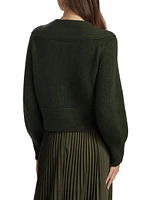 Liliana Wool-Blend Cable-Knit Cardigan