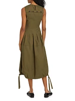 Marley Drawstring Midi-Dress