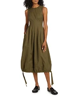 Marley Drawstring Midi-Dress