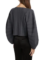 Pebble Pleated Knit Cardigan