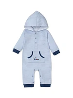 Baby's Striped Hooded Coveralls