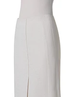 Linen Pencil Midi-Skirt