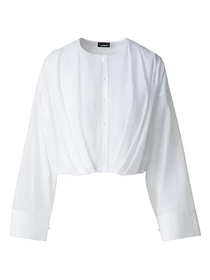 Cotton Voile Crop Blouse