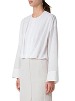 Cotton Voile Crop Blouse
