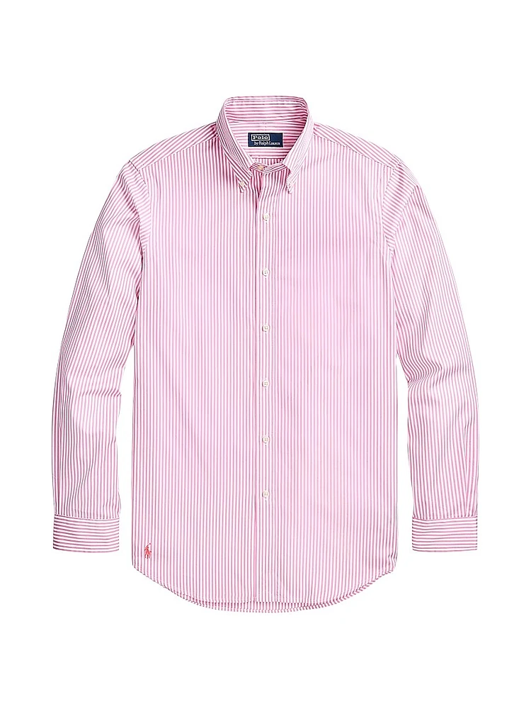 Striped Poplin Button-Down Shirt