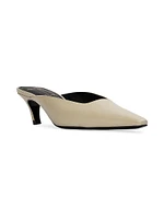 Logan 50MM Nappa Kitten Heel Mules