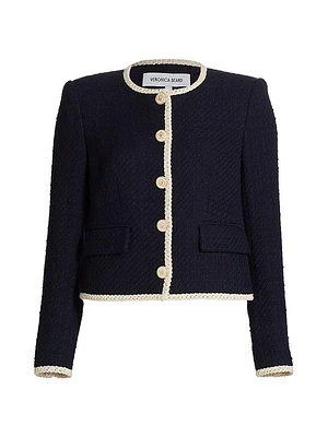 Mabel Tweed Button-Up Jacket